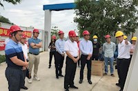 省住建廳席讓平調(diào)研員一行人員到排水第三分公司白藤廠進行調(diào)研